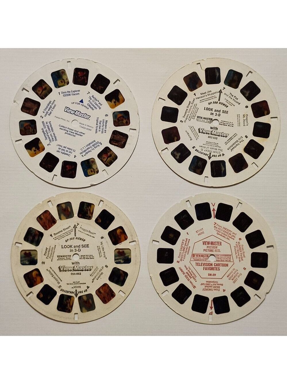 VINTAGE VIEW-MASTER Preview Reels x 4 Sawyer's Inc.